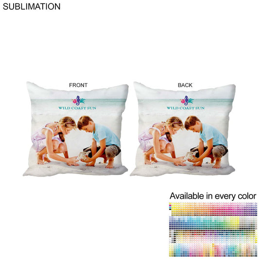 Sublimated XXL Throw Cushion, 20x20, Invisible Zipper Closure, Removable insert, Cover is washable
