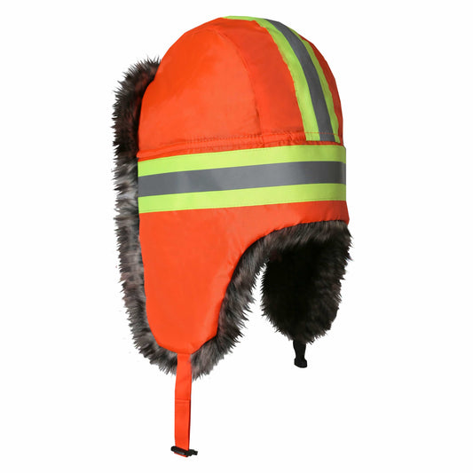 FUR HAT WITH REFLECTIVES STRIPES Style: 30-944