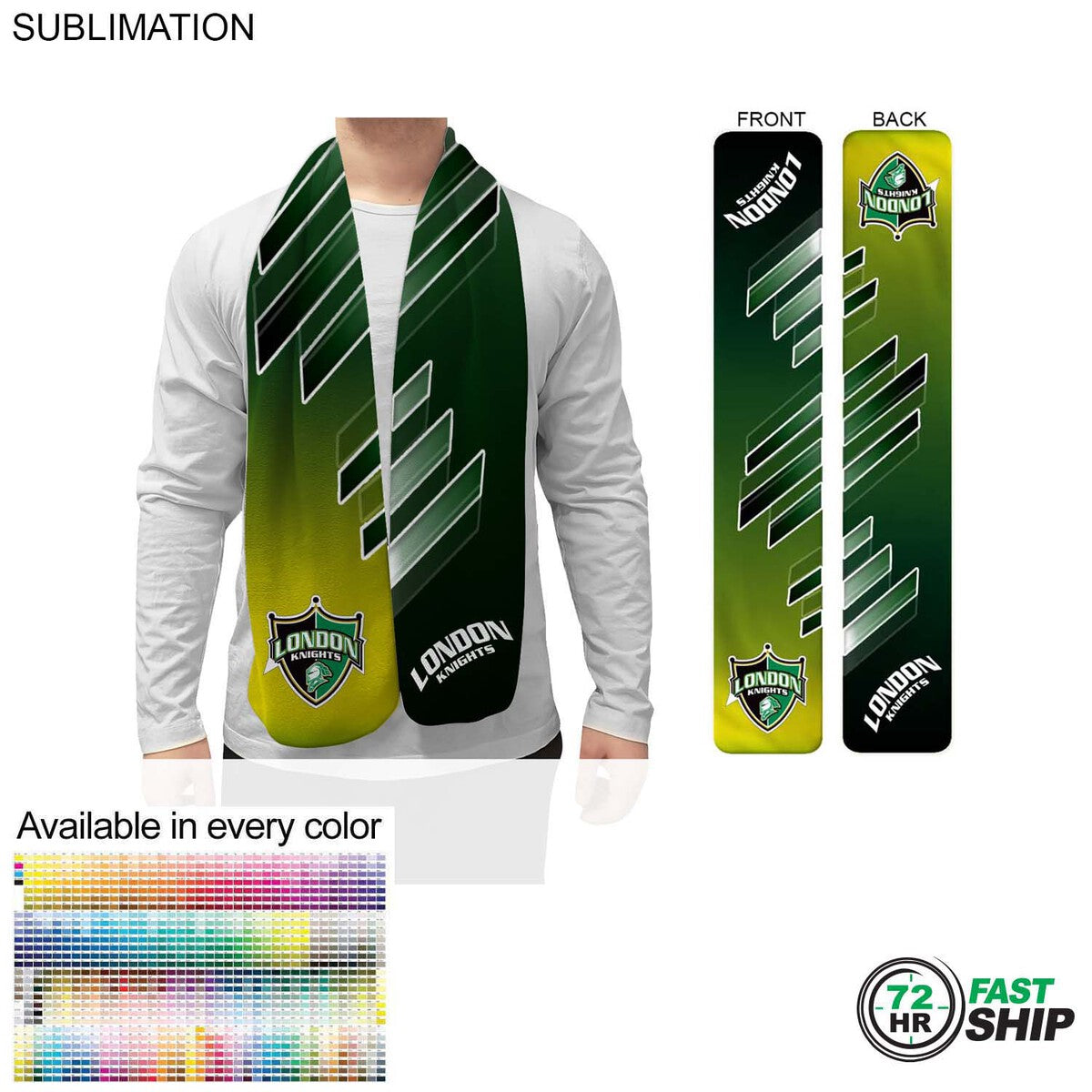 Ultra Soft and Smooth Microfleece Scarf, 8x60, Sublimated BOTH sides