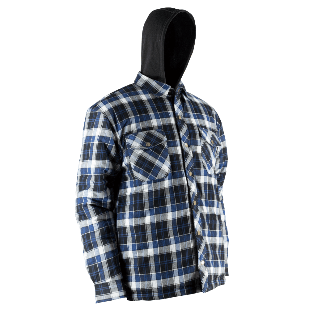 QUILTED FLANNEL SHIRT WITH HOOD AND RUSTPROOF SNAPS Style: 70-254