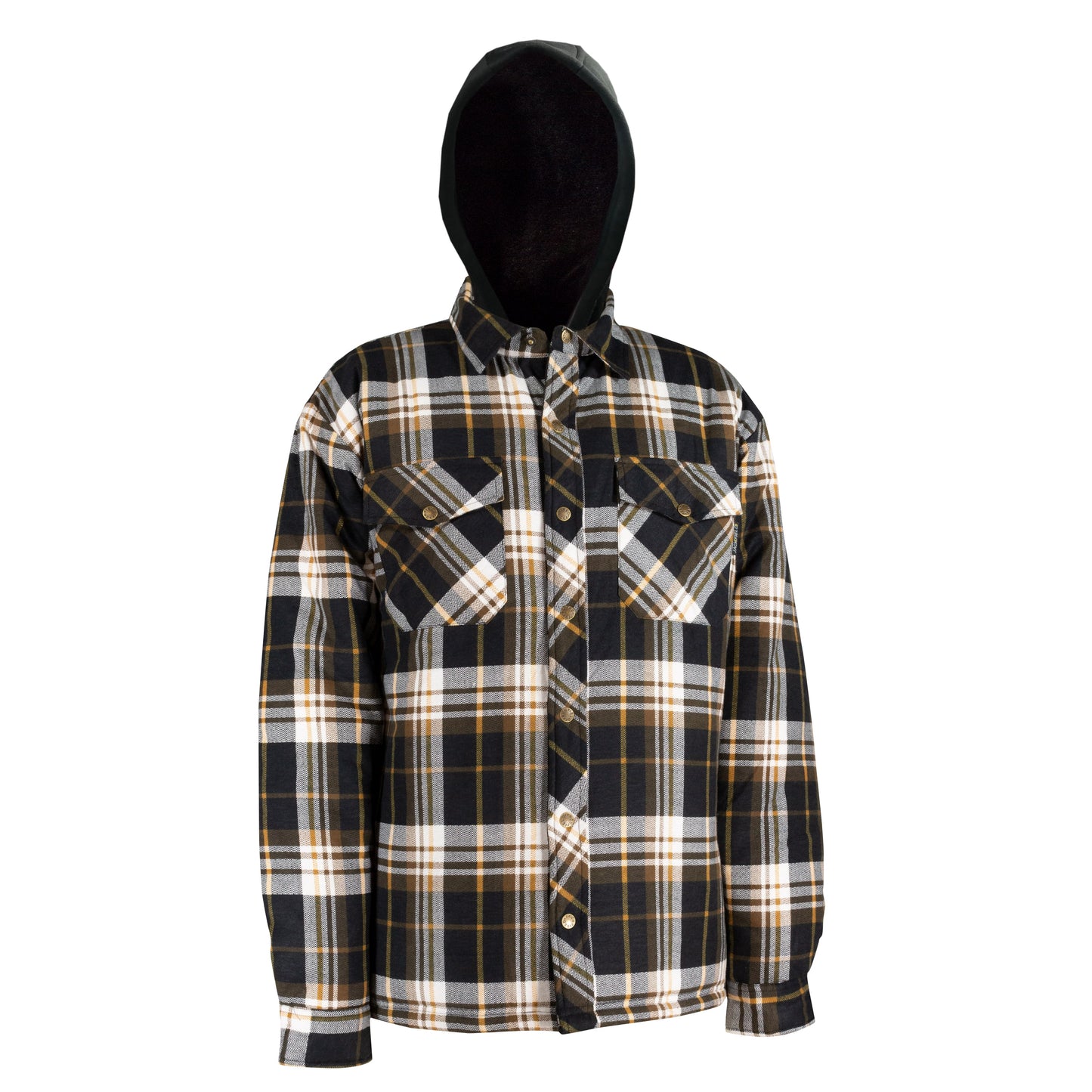 QUILTED FLANNEL SHIRT WITH HOOD AND RUSTPROOF SNAPS Style: 70-254