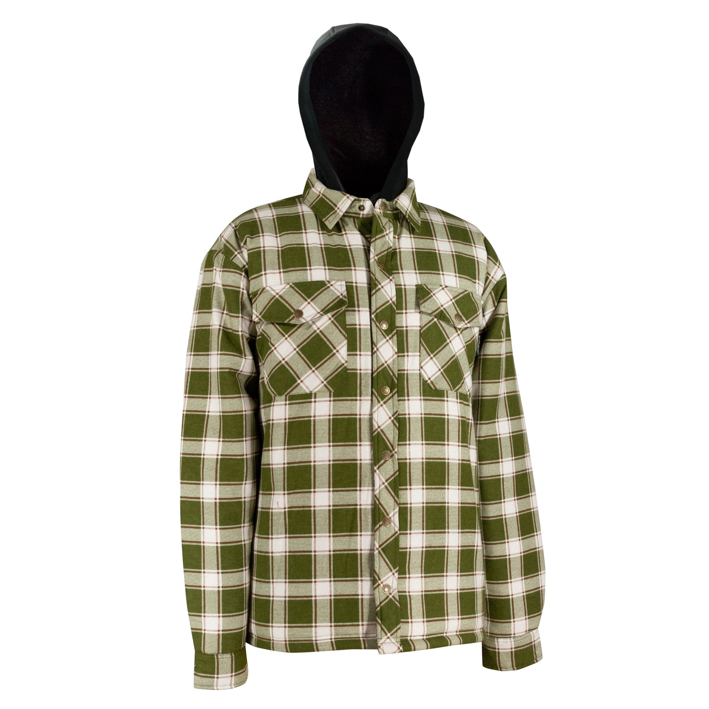 QUILTED FLANNEL SHIRT WITH HOOD AND RUSTPROOF SNAPS Style: 70-254