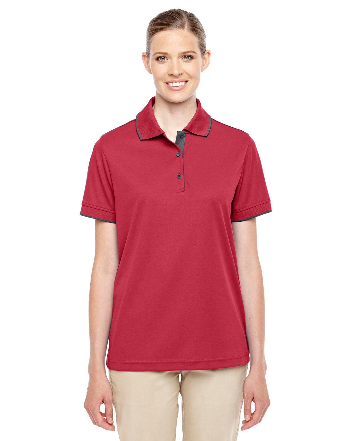 78222 Core 365 Ladies' Motive Performance Piqué Polo with Tipped Collar