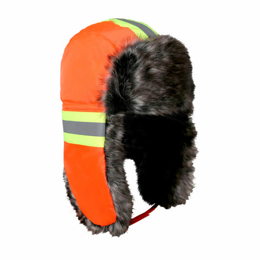 FUR HAT WITH REFLECTIVES STRIPES Style: 30-944
