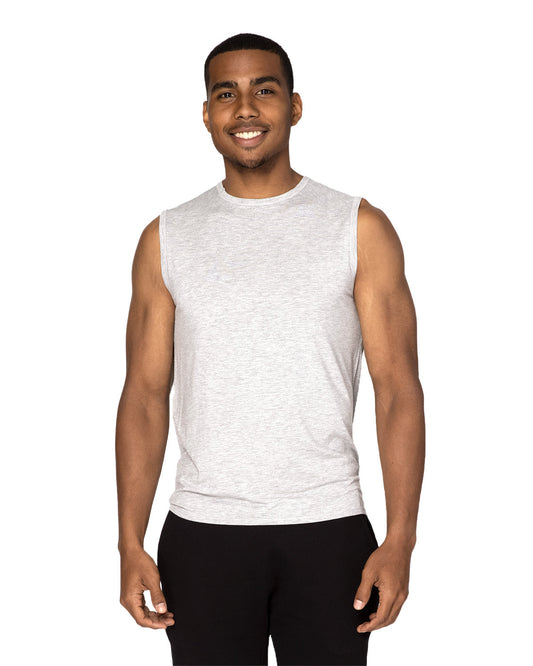 Threadfast Unisex Impact Tank HEATHER GREY  Threadfast Unisex Impact Tank HEATHER GREY ModelBack Threadfast Unisex Impact Tank HEATHER GREY ModelSide 382T Threadfast Unisex Impact Tank