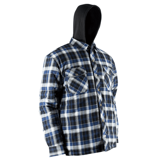 QUILTED FLANNEL SHIRT WITH HOOD AND RUSTPROOF SNAPS Style: 70-254