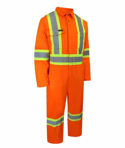 UNLINED COVERALL WITH ZIPPER ON THE LEGS AND REFLECTIVE STRIPES Style: 70-301RO