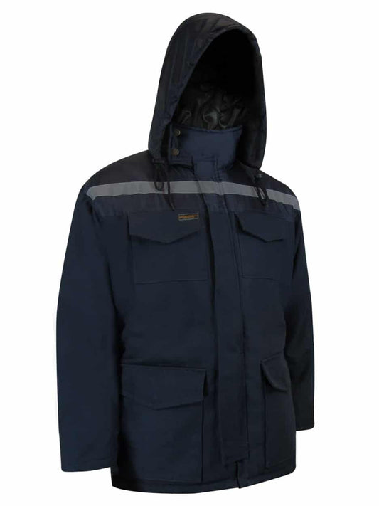 QUILTED COTTON DUCK PARKA WITH NYLON SHOULDERS Style: 70-507