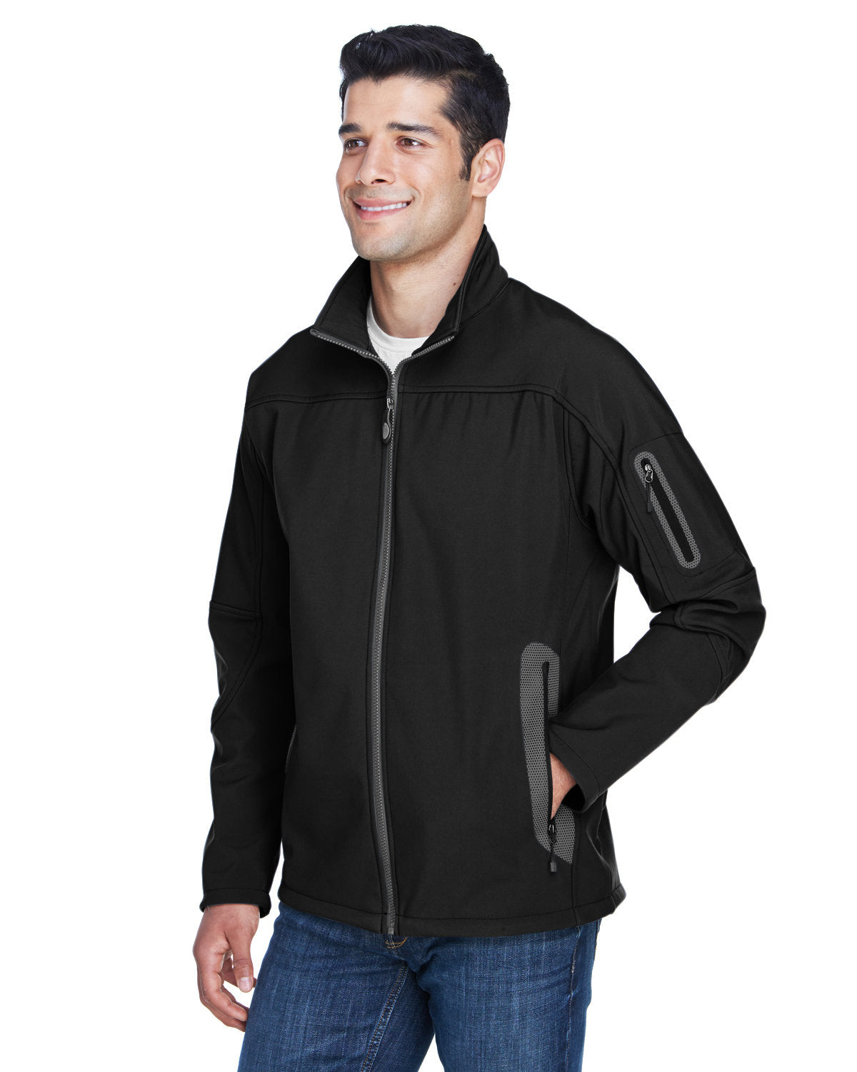 88138 North End Men's Three-Layer Fleece Bonded Soft Shell Technical Jacket