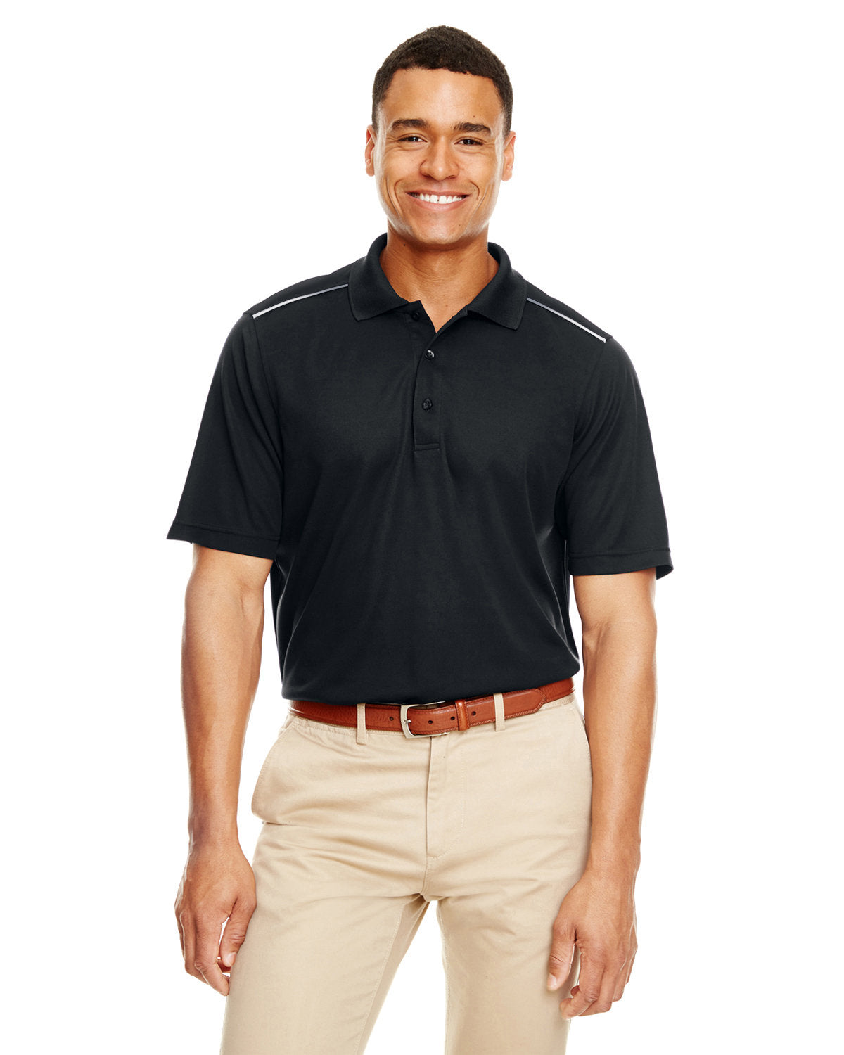 88181R Core 365 Men's Radiant Performance Piqué Polo with Reflective Piping