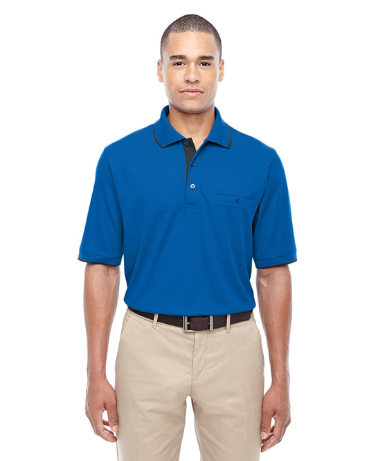 88222 Core 365 Men's Motive Performance Piqué Polo with Tipped Collar