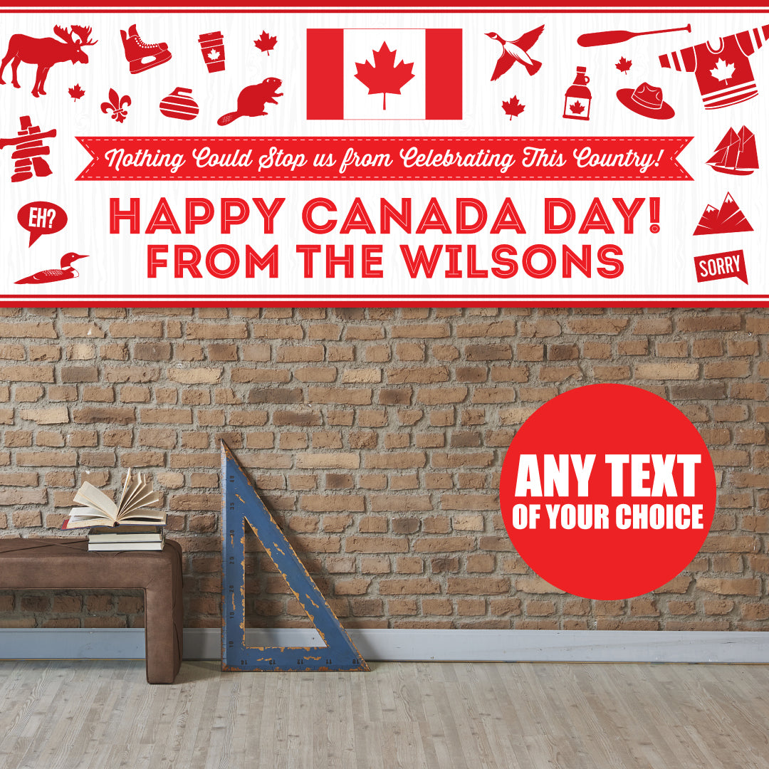 Canada Day PERSONALIZED Giant Vinyl Keepsake Banner