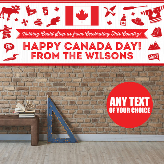 Canada Day PERSONALIZED Giant Vinyl Keepsake Banner