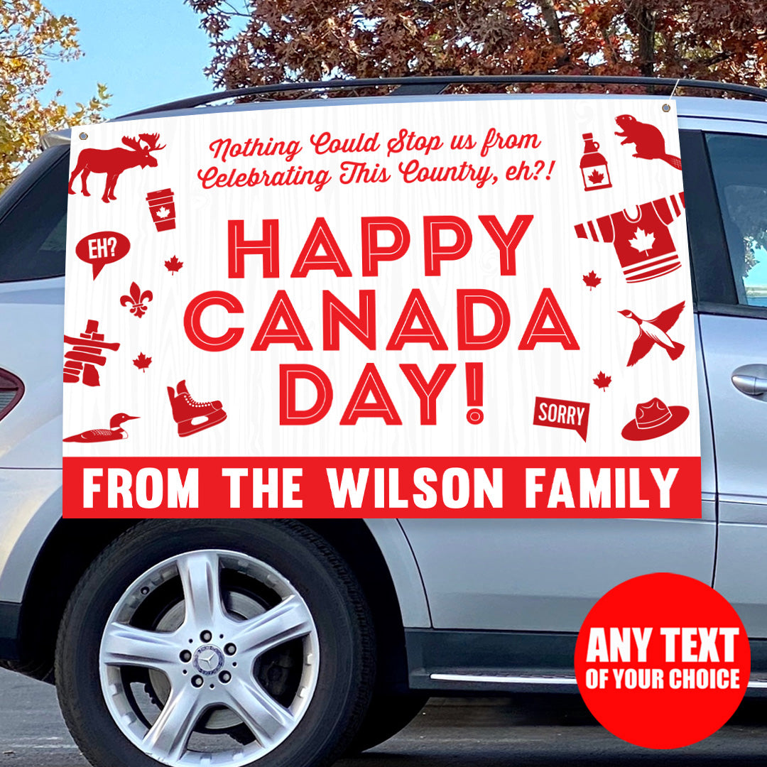 Canada Day Giant Vinyl PERSONALIZED Car Banner