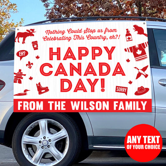Canada Day Giant Vinyl PERSONALIZED Car Banner