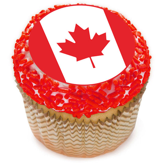 Canada Day Cupcake Icing Toppers 12pk
