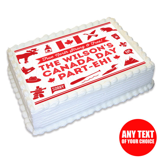 Canada Day Personalizable Edible Icing