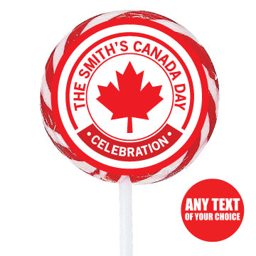 Canada Day PERSONALIZED Lollipops - 12 Pk