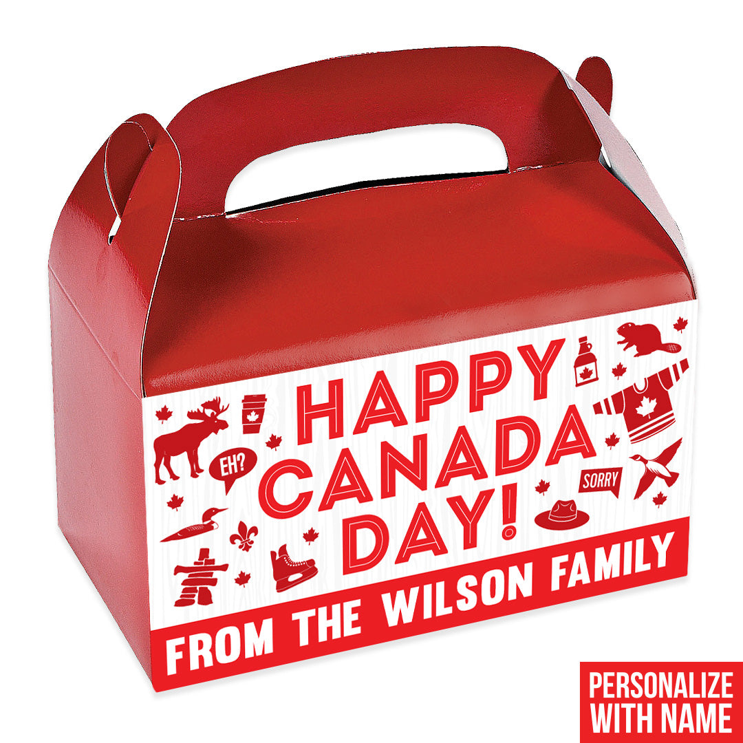Happy Canada Day Personalized Favour Box