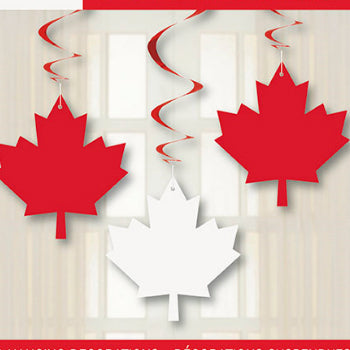 Canada Day Hanging Swirls - 3 Pk