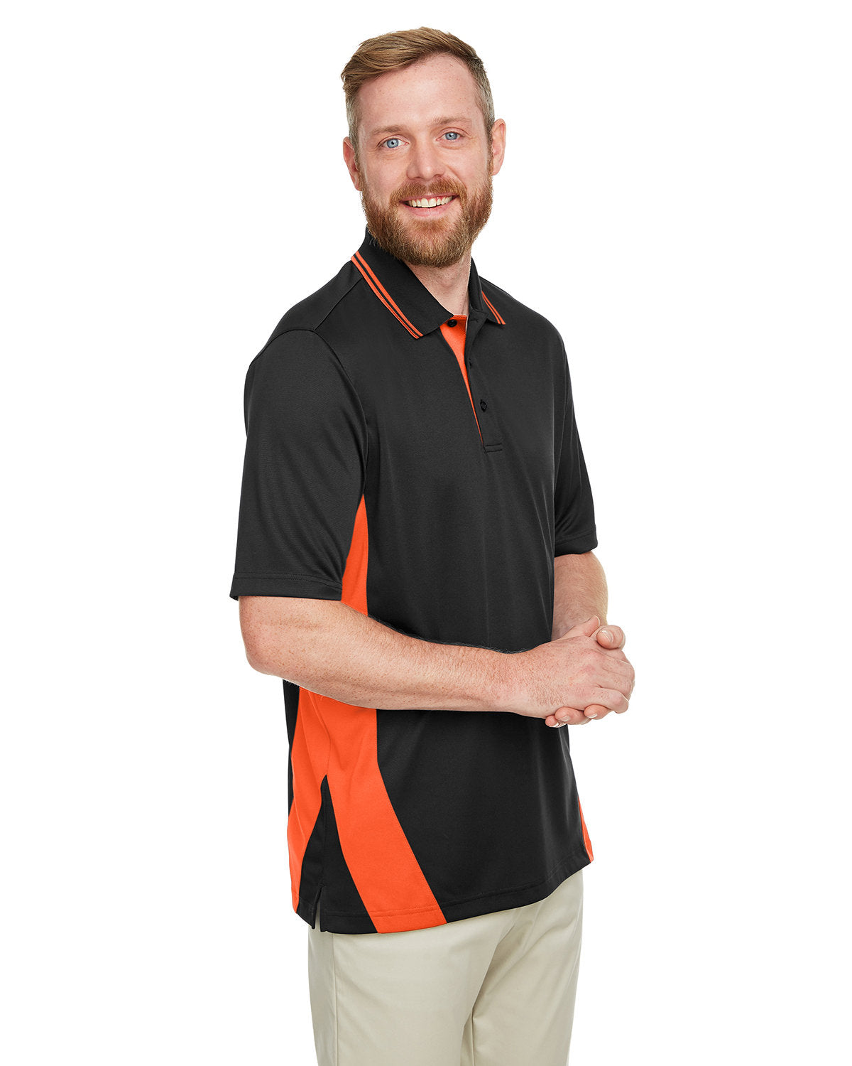 M386 Harriton Men's Flash Snag Protection Plus IL Colorblock Polo