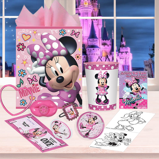 Minnie Mouse Loot Bag with 9 Toys