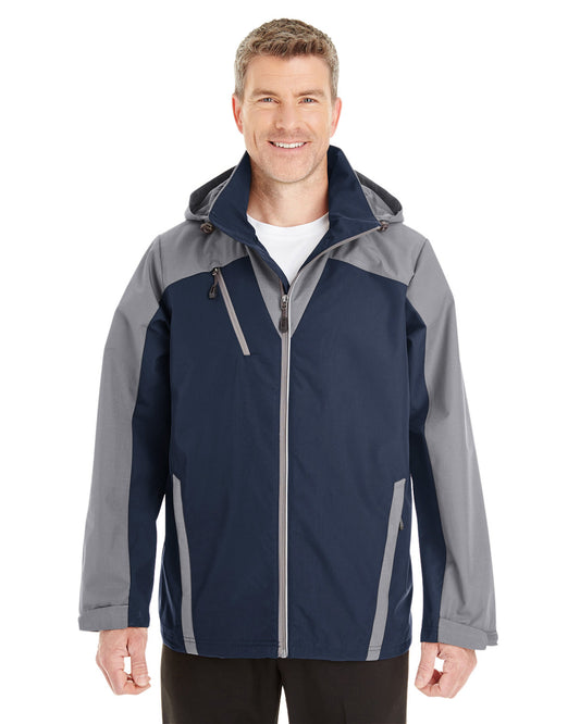NE700 North End Men's Embark Interactive Colorblock Shell with Reflective Printed Panels