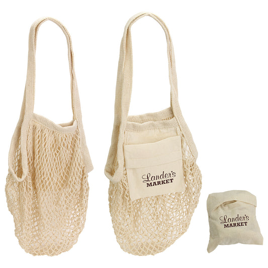 Sonnet Collapsible Cotton Mesh Tote  Item ID: WBA-SN22