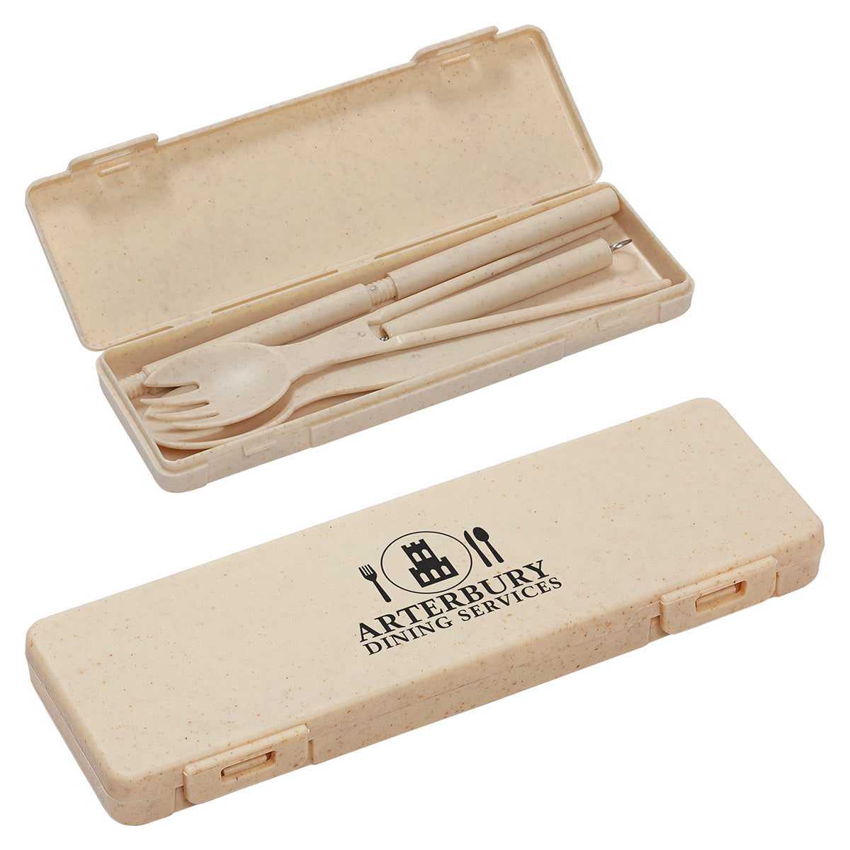 6-In-1 Portable Wheatstraw Tableware Set  Item ID: WKA-PT22