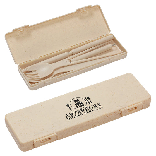 6-In-1 Portable Wheatstraw Tableware Set  Item ID: WKA-PT22