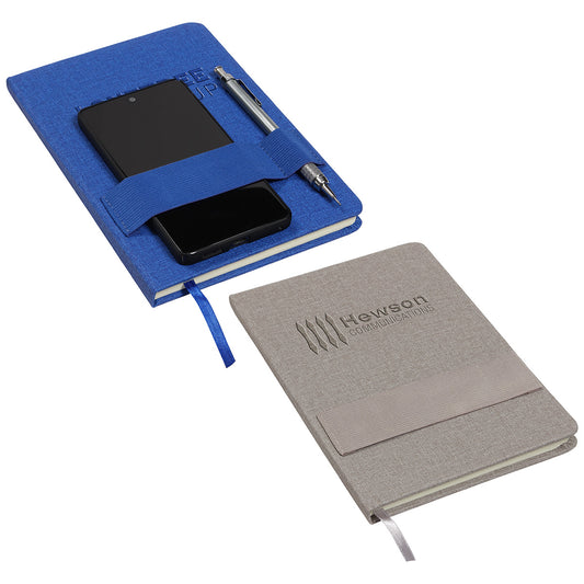 Council Textured Journal with Phone + Pen Holder  Item ID: WOF-CJ19